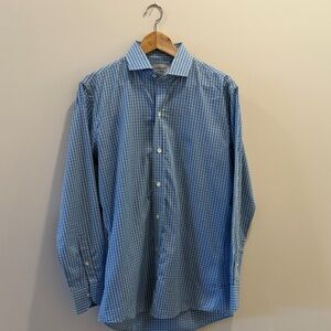Ledbury Blue Check Men's Button-Down Shirt
